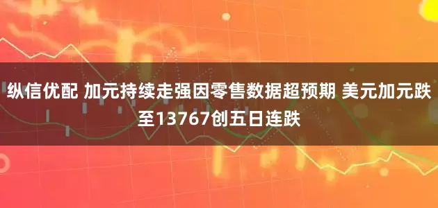 纵信优配 加元持续走强因零售数据超预期 美元加元跌至13767创五日连跌